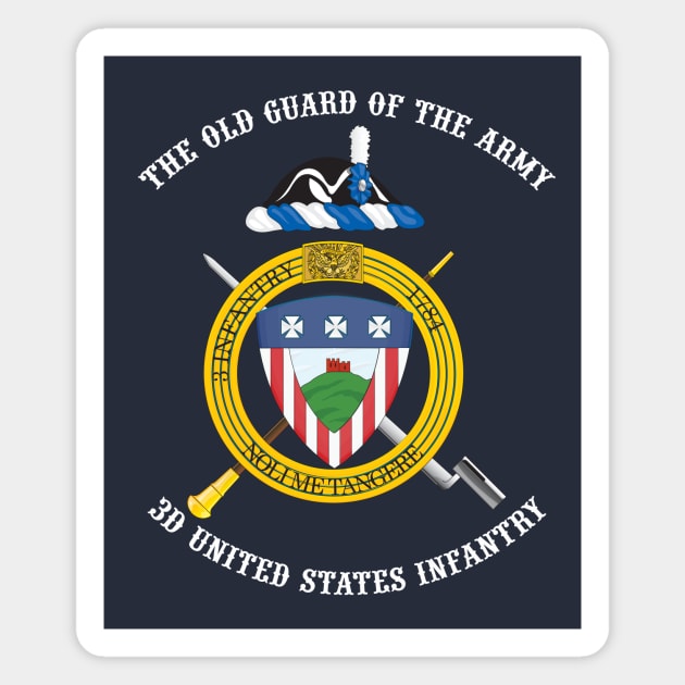 3d US Infantry Regiment (The Old Guard) unofficial crest Magnet by toghistory